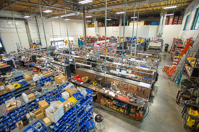 A busy day at the Charles Day Company